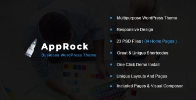قالب AppRock - قالب وردپرس کسب و کار و نمونه کار