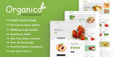 قالب Organico - قالب سایت فروشگاه مواد غذایی