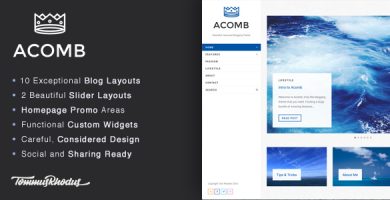 قالب Acomb - قالب وردپرس وبلاگی