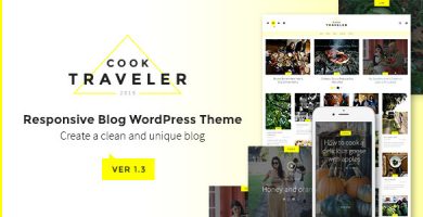 قالب Cook Traveler - قالب وردپرس وبلاگی