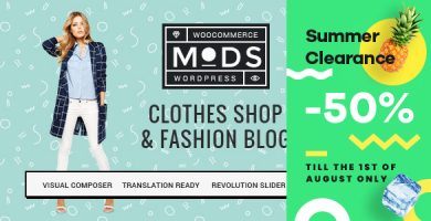 قالب Mods - قالب وردپرس فروش لباس و بلاگ مد