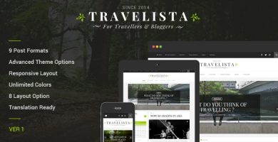 قالب Travelista - قالب وردپرس وبلاگ گردشگری