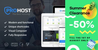 قالب ProHost - قالب وردپرس هاستینگ و تکنولوژی