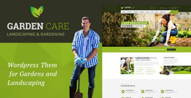 قالب Garden Care - قالب وردپرس باغبانی و محوطه سازی