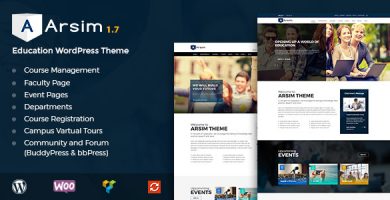 قالب Arsim - قالب وردپرس سایت آموزشی همراه با فروشگاه
