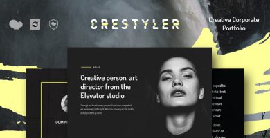 قالب Crestyler - قالب وردپرس نمونه کار خلاقانه