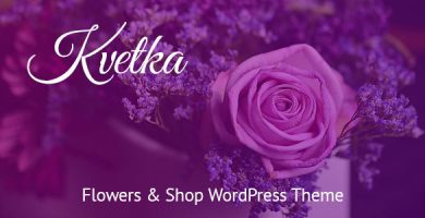 قالب Kvetka - قالب وردپرس فروشگاه گل