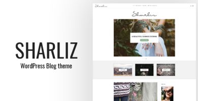 قالب Sharliz - یک قالب وردپرس وبلاگ شخصی
