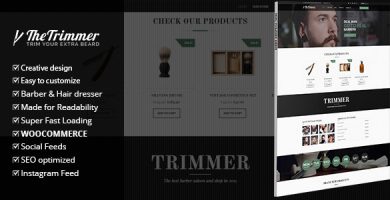 قالب Trimmer - قالب وردپرس برای آرایشگاه