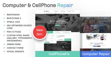 قالب Computer and CellPhone repair - قالب خدماتی وردپرس