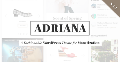 قالب Adriana - قالب وردپرس مد و زیبایی