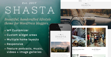 قالب Shasta - قالب وردپرس برای مجله سبک زندگی