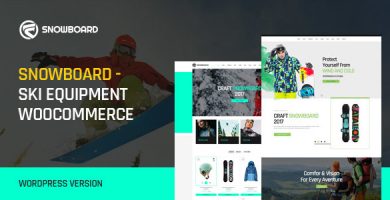 قالب Snowboard - قالب سایت تجهیزات اسکی