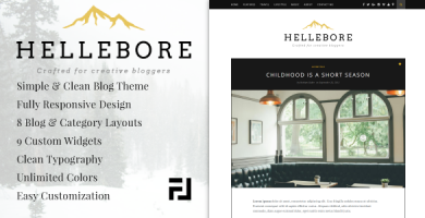 قالب Hellebore - قالب وبلاگ وردپرس
