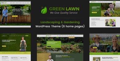 قالب Green Lawn - قالب وردپرس محوطه سازی