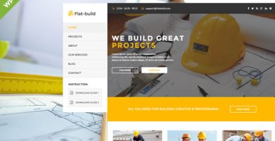 قالب Flatbuild - قالب وردپرس کسب و کار ساختمانی