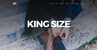 قالب King Size - قالب وردپرس نمونه کار خلاقانه