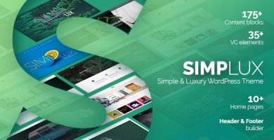 قالب Simplux - قالب وردپرس نمونه کار و بلاگ