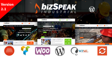 قالب BizSpeak - قالب ورپرس صنعتی