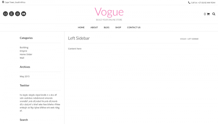 پیش نمایش دسکتاپ قالب وردپرس Vogue