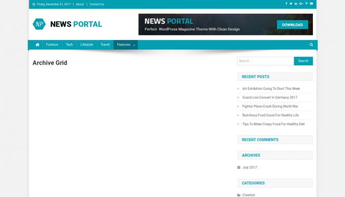 پیش نمایش دسکتاپ قالب وردپرس News Portal