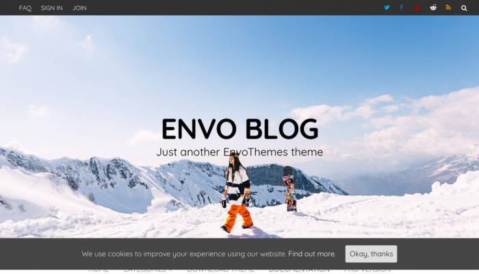پیش نمایش دسکتاپ قالب وردپرس Envo Blog