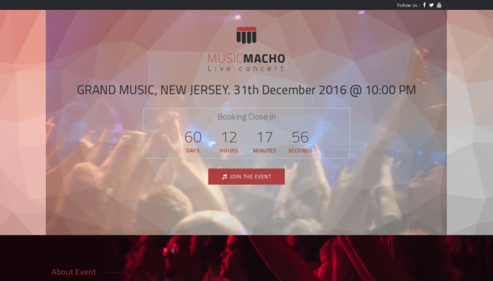 پیش نمایش دسکتاپ قالب وردپرس MusicMacho