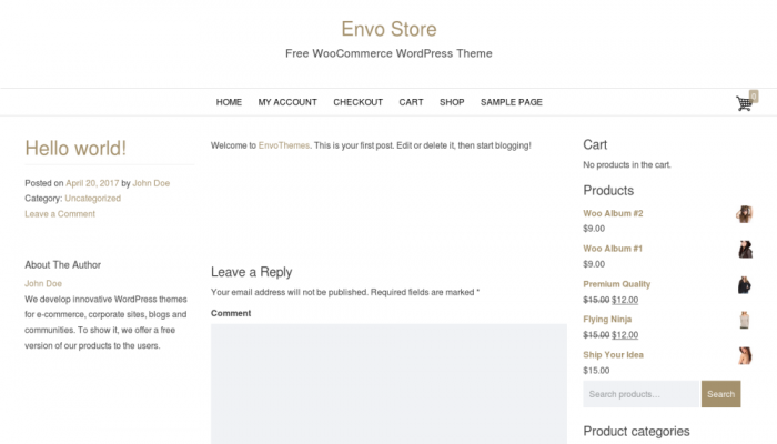 پیش نمایش دسکتاپ قالب وردپرس Envo Store