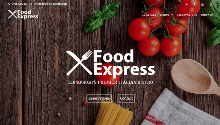 پیش نمایش دسکتاپ قالب وردپرس Food Express