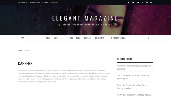 پیش نمایش دسکتاپ قالب وردپرس Elegant Magazine
